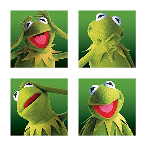 Muppets Lienzos Impresos, diseño de la Rana Gustavo, 40 x 40 cm, Multicolor