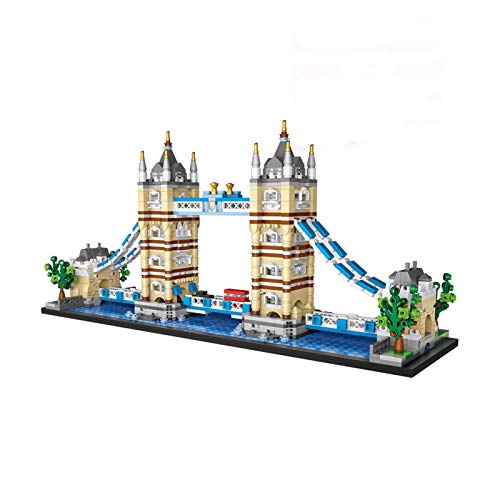 NDYD Micro Mini Building Bricks London Tower Bridge Modelo Set (1455pcs) Famosos Juguetes de Arquitectura Regalos para niños y Adultos DSB