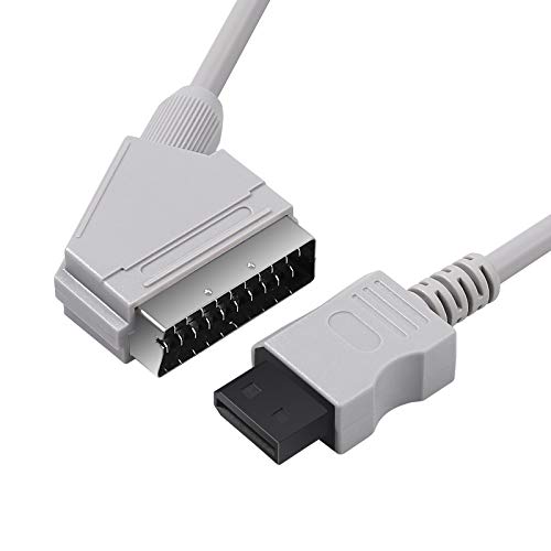 Neoteck 6 pies 1.8/Metros Cable SCART RGB Real para Wii Wii Cable SCART U Cable de Consola de TV