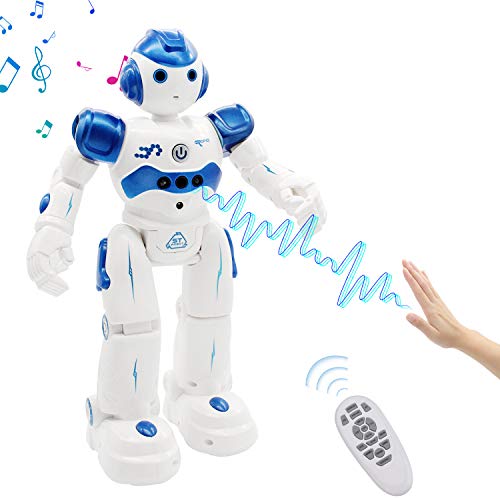 NEWYANG Robot de Juguete - Juguete Educativo electrónico Recargable Robot Juguete,Control Remoto Inteligente Programable Gesto Control Robot con Sensor de Movimiento,Juguete de Regalo para Niños