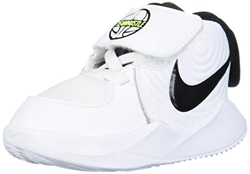 Nike Team Hustle D 9 (TD), Basketball Shoe Unisex-Baby, White/Black-Volt, 27 EU
