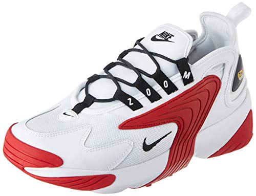 Nike Zoom 2K, Zapatillas de Gimnasio Hombre, Bianco White Black Gym Red White 107, 40.5 EU