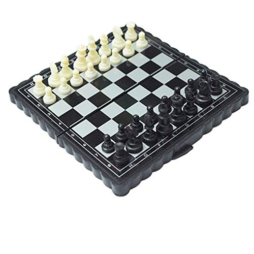 NLLeZ 1set Plástico Mini ajedrez Juego Portátil Juego de ajedrez Internacional 13 * 13 cm Tablero de ajedrez Plegable Juego de ajedrez de ajedrez para niños I54 (Color : 13x13cm)