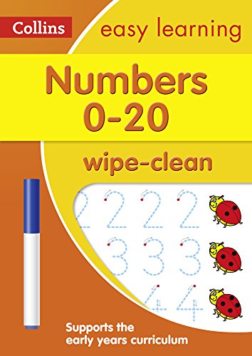 Numbers 0-20 Age 3-5 Wipe Clean Activity Book: Reception Maths Home Learning and School Resources from the Publisher of Revision Practice Guides, ... Activities. (Collins Easy Learning Preschool)