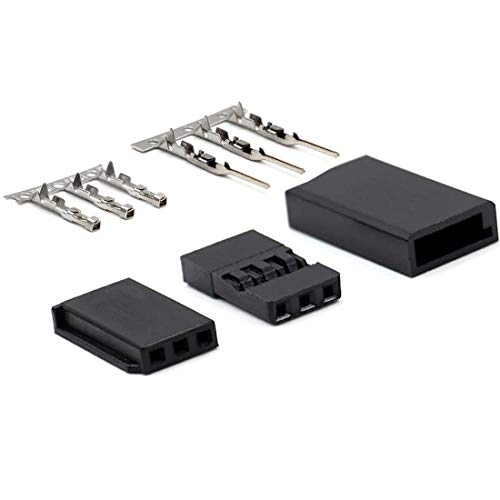 Nuofan 50Sets Servo Plug Macho Hembra Conector Crimp Pin Kit Compatible Futaba para Hitec Spektrum RC