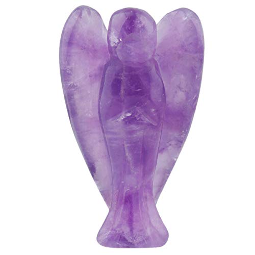 Nupuyai - Figura de ángel de la guarda con piedras preciosas y cristal, Amatista