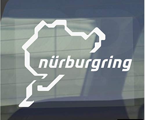Nurburgring trasera, furgoneta, ventana sign-race pista de carreras, F1, F4, M3, M4, Racer, Turbo, conductor, conducción, V8, GTI, R, GTR, arrastre, tira, por supuesto – 112 mm x 87 mm