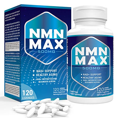 Pastillas sublinguales NMN 500mg x 120 - Pastillas de mononucleótidos de nicotinamida de acción rápida - Suplementos de refuerzo NAD+ - Potente suplemento antienvejecimiento - por NMN MAX