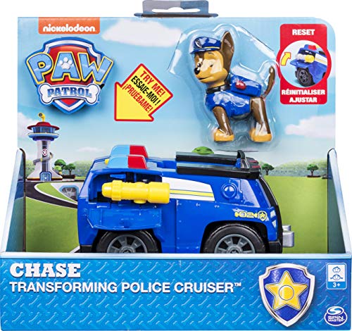 PAW Patrol Chase's Transforming Police Cruiser con megáfono abatible, para Edades de 3 y más