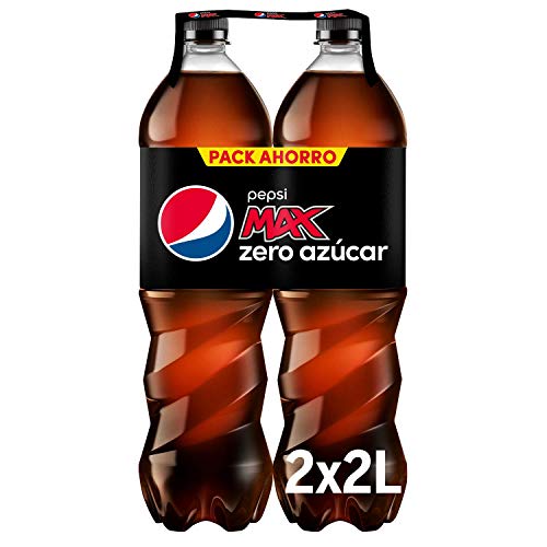 Pepsi Max Zero Azúcar refresco de cola - Paquete de 2 x 2 L - Total: 4 L