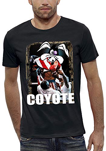 PIXEL EVOLUTION Camiseta Rocky Coyote Hombre - tamaño XXL - Negro