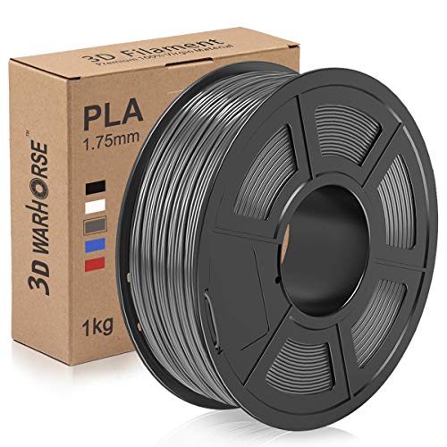 PLA Filament, 1.75mm 3D Printer Filament, Upgrade 2020 PLA 3D Printing 1KG Spool, Dimensional Accuracy +/- 0.02mm, Grey