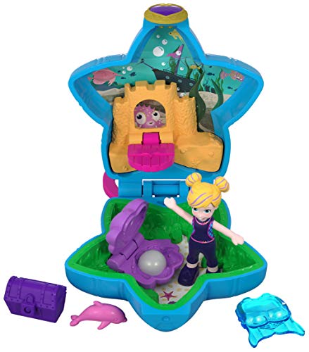 Polly Pocket Mini cofre acuario, muñeca con accesorios (Mattel FRY33)