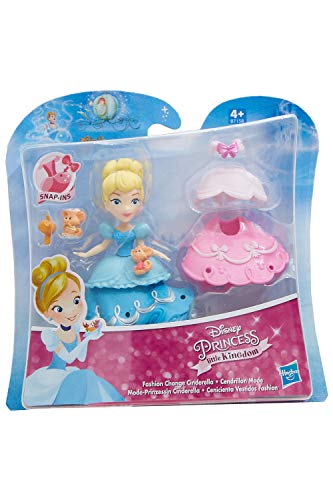 Princesas de Moda de Disney Little Kingdom con Vestidos y Accesorios, Juego de Figuras para niños para Jugar y coleccionar (Cenicienta)