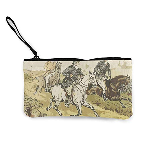 Purse Wallet,British Colonizer Riding Canvas Exquisite Clutch Bags For Adult Teens Kids,22(L) x12(W) cm