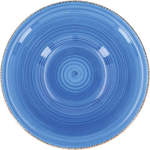 Quid Set 6 Cuencos para Sopa de cerámica gres | Platos hondos Azules 18 cm, Estandar
