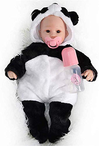 Reborn Baby Doll 45cm Cuerpo de Tela Suave muñeca de plástico simulación Rebirth Baby Panda Disfraz