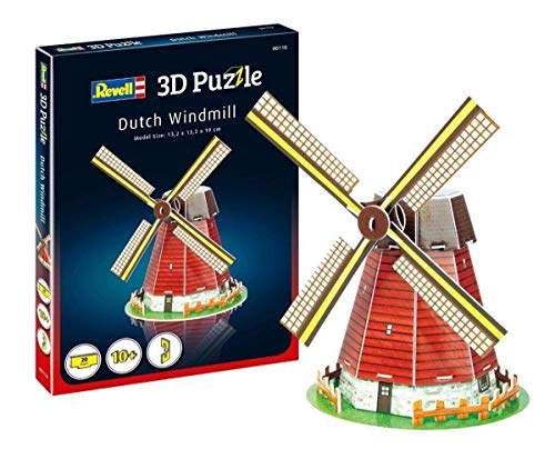 Revell- Molino de Viento holandés 3D Puzzle, Multicolor (00110)