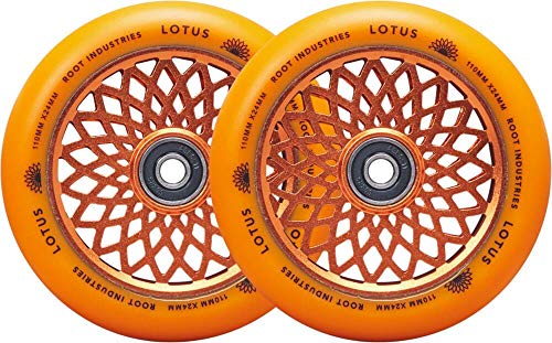 Root Industries Lotus Stunt - Ruedas para patinete (110 mm, 2 unidades), color naranja