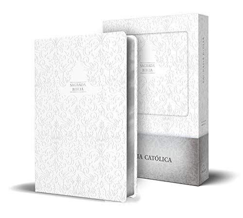 Sagrada Biblia Católica: Edición Compacta. Símil Piel, Color Blanco, En Caja / Holy Catholic Bible: Compact Edition. White Imitation Leather, with Gif