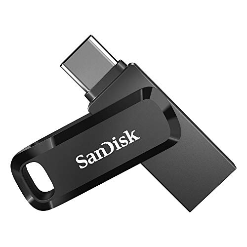SanDisk Ultra Dual Drive Go para Dispositivos con USB Type-C, 64 GB, Negro