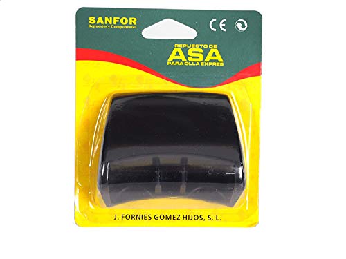 Sanfor Negro | 7 x 8 x 5 cm Blíster Asa para Olla a presión Adaptable Magefesa con Tornillo Fácil de Montar