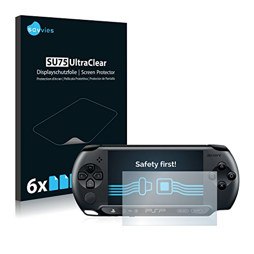 savvies Protector Pantalla Compatible con Sony PSP Street E1004 (6 Unidades) Pelicula Ultra Transparente