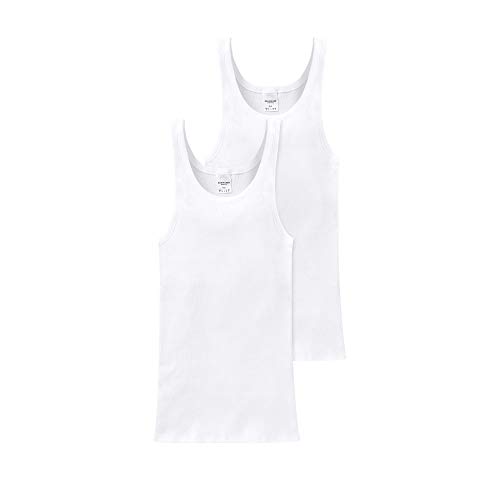 Schiesser - Camiseta Interior sin Mangas para Hombre, Pack de 2, Talla 48, Color Blanco