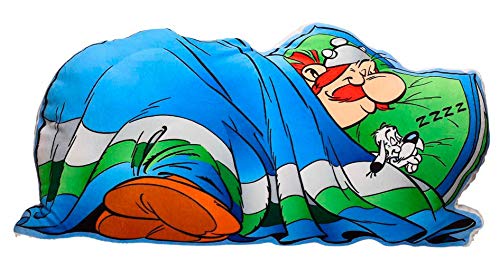 SD toys Dormido Cojín Forma Obelix, Acrílico, Azul, 73 x 34 x 14 cm