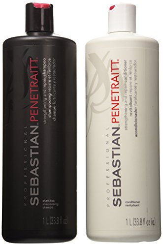 Sebastian Penetraitt Strengthening and Repair Shampoo & Conditioner Liter Set... by Sebastian