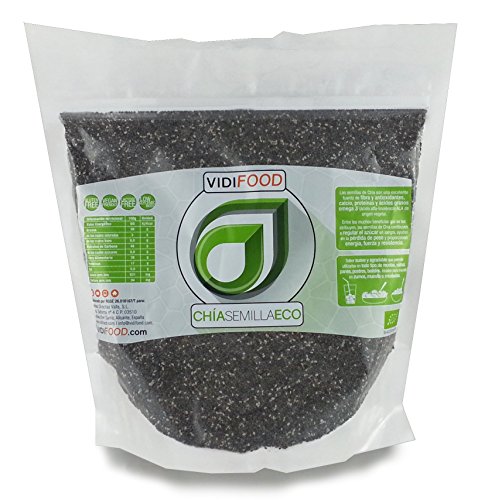 Semillas de Chía ECO Naturales - 1 kg - Certificado Ecológico - Alta Calidad - Fuente Rica de Omega-3, Fibra y Proteínas - Completamente Natural, Sin Toxinas - Adecuado para Veganos.
