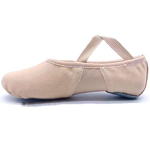 S.lemon Alta Elásticos de Lona Zapatillas de Ballet Zapatos de Baile para Niñas Mujeres Niños (29 EU)