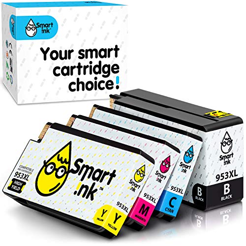 Smart Ink Reemplazo Compatible del Cartucho de Tinta HP 953 XL 953XL 4 Pack con tecnología de chip avanzado para usar con Officejet Pro 7720 7730 7740 8210 8218 8710 8715 8718 8720 8725 8728 8730 8740