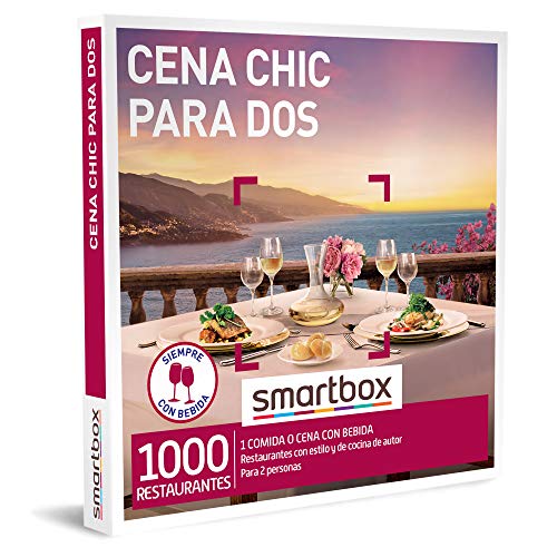 Smartbox - Caja Regalo Amor para Parejas - Cena Chic para Dos - Ideas Regalos Originales - 1 Comida o Cena con Bebidas para 2 Personas