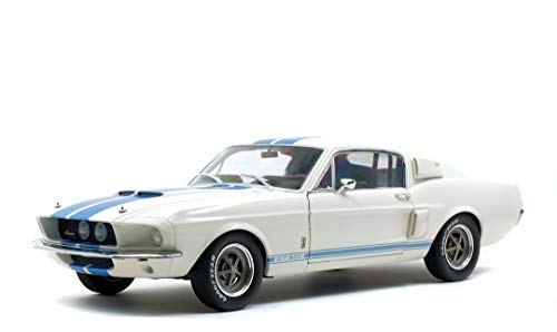 Solido S1802901 Shelby Mustang GT500 1:18 1967, Rayas Blancas y Azules