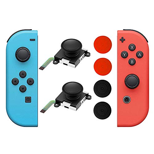 SOONAN 2 piezas de joystick analógico 3D reemplazos de palos de pulgar para Nintendo Switch Joy Con Controller Switch Lite, reemplazo de reparación palos de pulgar analógicos Jostick