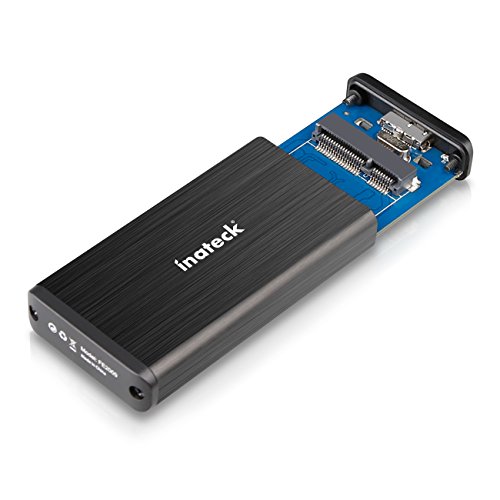 [Soporte UASP] Inateck USB 3.0 mSATA Aluminio SSD Enclosure Caja de Adaptador con USB 3.0 Cable de Datos para M50 mSATA SSD