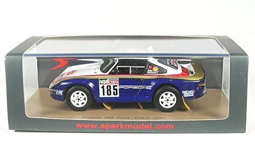 Spark- Coche en Miniatura de colección, Color Blanco, Azul y Rojo. (S7817)