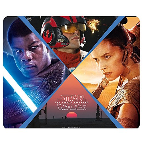 Star Wars - Alfombrilla para ratón - Rey - Finn - Poe - Episodio 7 Heroes - 23 x 19 cm