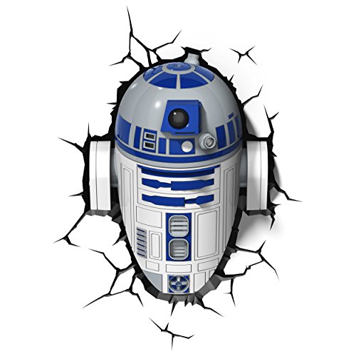 Star Wars FX14233 Lampara 3D de Pared R2 D2, Multicolor
