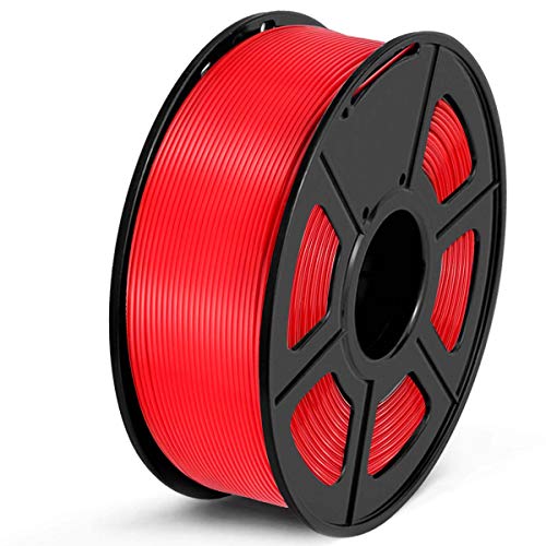 SUNLU Filamento PLA 1.75mm 1kg Impresora 3D Filamento, Precisión Dimensional +/- 0.02 mm, PLA Rojo