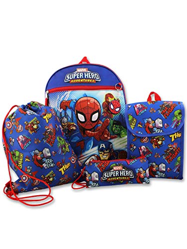 Super Hero Adventures Boys - Juego de mochila y bolsa para aperitivos (5 piezas)