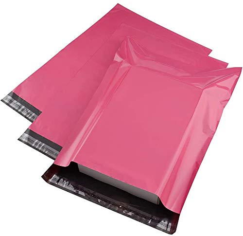 Switory 100pc 25,5cmx33,1cm Bolsas de correo polivinílicas, sobres de envío Sobres de correo Bolsas postales para publicar empaques - rosado