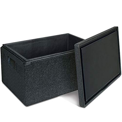 Thermobox Professional GN1/1 - Caja con tapa, 48 litros, piel interior lisa, totalmente impermeable para líquidos, vapor caliente y olores