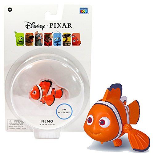 Thinkway Toys Disney Pixar Finding Nemo Movie Series 2-1/2 Inch Long Poseable Action Figure - Clownfish NEMO