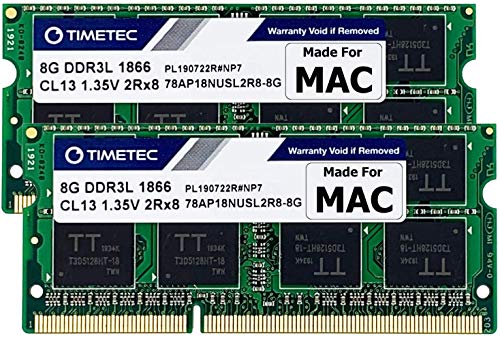 Timetec Hynix IC 16GB Kit (2x8GB) DDR3 PC3-14900 1866MHz Apple iMac 17,1 w/ Retina 5K display (27-inch Late 2015) A1419 (EMC 2834) MK462LL/A, MK472LL/A, MK482LL/A (16GB Kit (2x8GB))