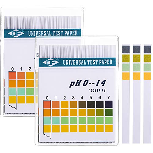 Tiras de Papel Reactivas de pH Universal para Probar Nivel de pH Alcalino Ácido Corporal, Cuidado de Piel, Acuarios, Agua Potable, con 4 Paneles de Prueba, Medir Rango Completo 0-14