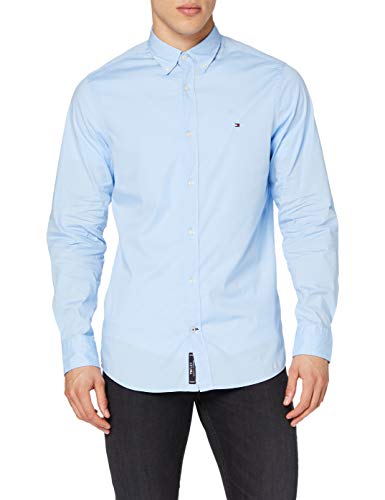 Tommy Hilfiger Core Stretch Slim Poplin Camisa, Azul (Shirt Blue 474), Medium (Talla del Fabricante: MD) para Hombre
