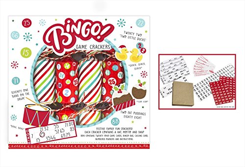 TOYLAND Bingo Game Christmas Crackers - Caja de 6