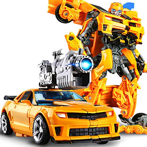 Transformers Robot Puede Cambiar De Forma Modelo De Coche Figuras De Acción Juguetes De Anime Optimus Prime Bumblebee,Yellow